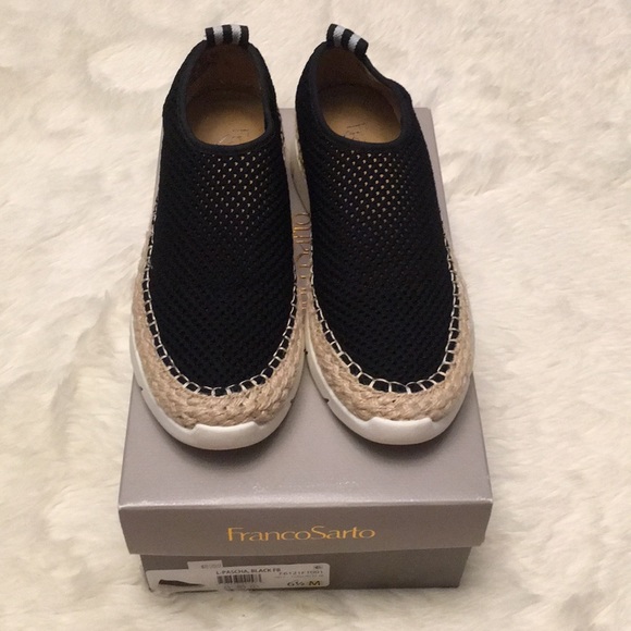 NIB Franco Sarto Pascha Black Mesh Slip On Black - Picture 3 of 7